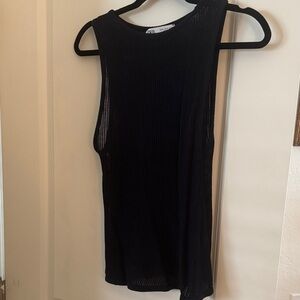 Knit navy Sleeveless Top